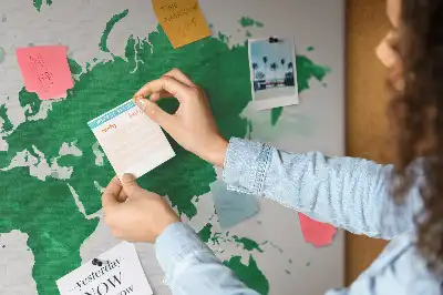 Tablica korkowa ozdobna Zielona mapa świata