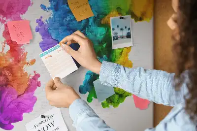 Tablica korkowa dla dzieci Tęcza kolorów