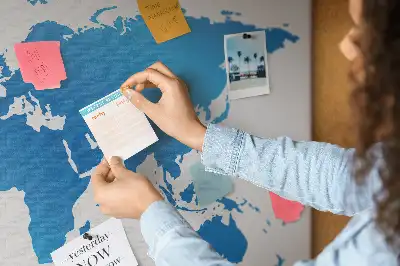 Tablica korkowa Zarys lądów i oceanów