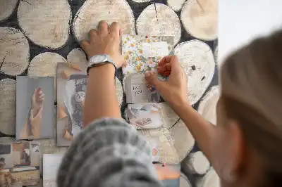Ozdobna tablica korkowa Ścięte drzewa pieńki