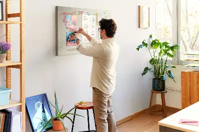 Tablica korkowa dla dzieci Mapa świata z liter