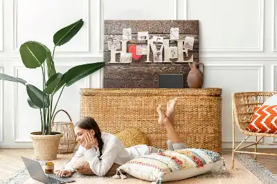 Ozdobna tablica korkowa z napisem Home