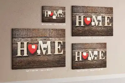 Ozdobna tablica korkowa z napisem Home