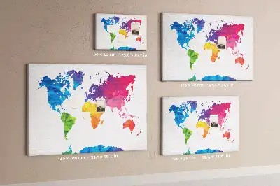 Tablica korkowa dla dzieci Abstrakcyjna mapa świata