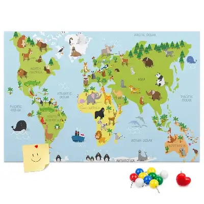 Korkowa tablica Atlas zwierząt dla dzieci