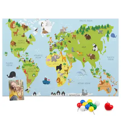 Korkowa tablica Atlas zwierząt dla dzieci