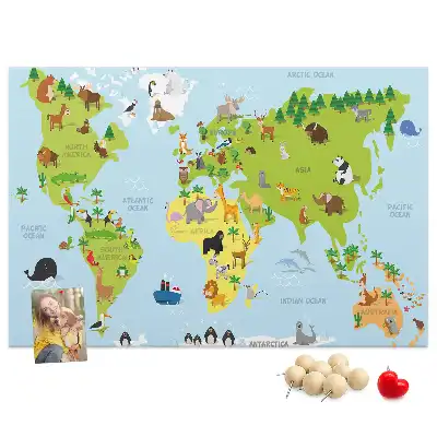 Korkowa tablica Atlas zwierząt dla dzieci