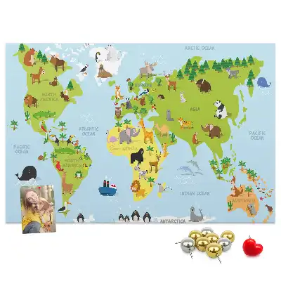 Korkowa tablica Atlas zwierząt dla dzieci