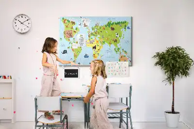 Korkowa tablica Atlas zwierząt dla dzieci