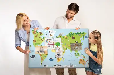 Korkowa tablica Atlas zwierząt dla dzieci