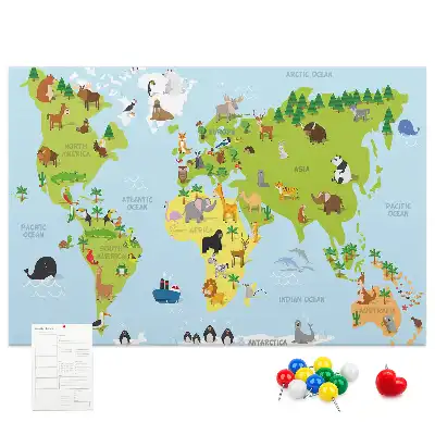 Korkowa tablica Atlas zwierząt dla dzieci