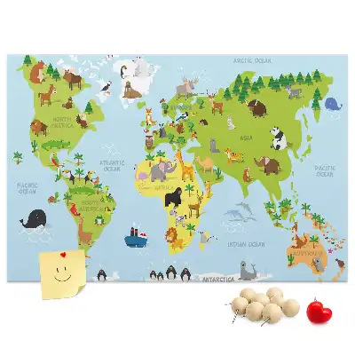 Korkowa tablica Atlas zwierząt dla dzieci