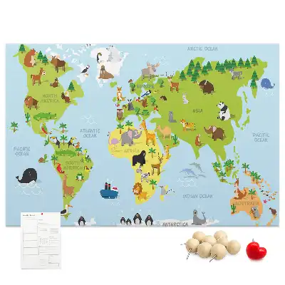Korkowa tablica Atlas zwierząt dla dzieci