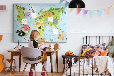 Korkowa tablica Atlas zwierząt dla dzieci