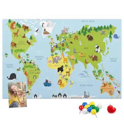 Korkowa tablica Atlas zwierząt dla dzieci