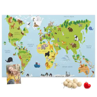 Korkowa tablica Atlas zwierząt dla dzieci