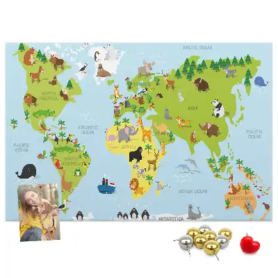 Korkowa tablica Atlas zwierząt dla dzieci