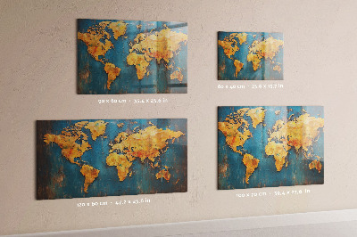 Tablica magnetyczna Dekoracyjna mapa świata