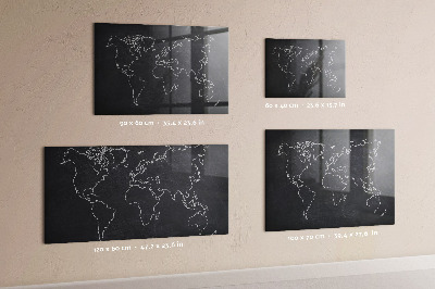 Tablica magnetyczna Obrys mapy świata