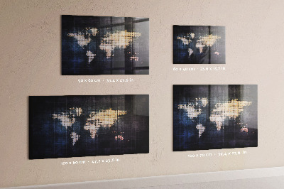 Tablica magnetyczna Abstrakcja mapa świata