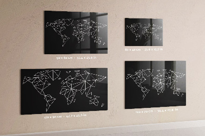 Tablica magnetyczna na ścianę Nowoczesna mapa świata