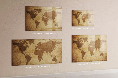 Tablica do rysowania magnetyczna Mapa świata vintage