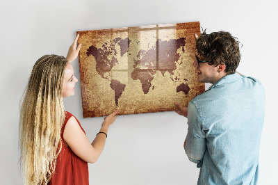 Tablica do rysowania magnetyczna Stara mapa świata