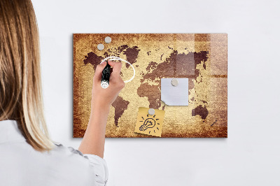 Tablica do rysowania magnetyczna Stara mapa świata