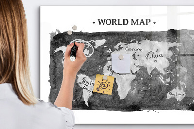Tablica magnetyczna do pisania Retro mapa świata