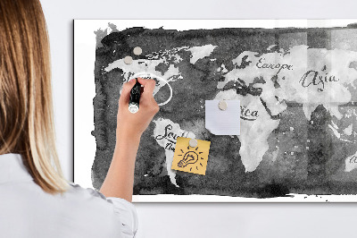 Tablica magnetyczna do pisania Retro mapa świata