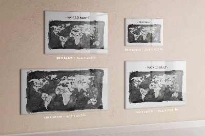 Tablica magnetyczna do pisania Retro mapa świata