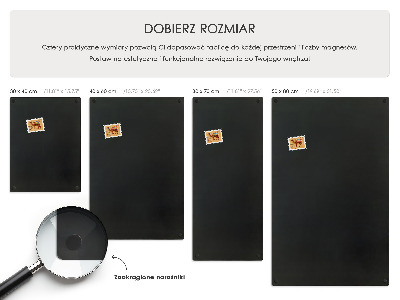 Tablica magnetyczna w rozmiarze 50x80 cm