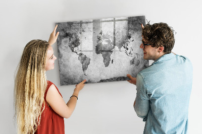 Tablica magnetyczna z pisakiem Mapa świata
