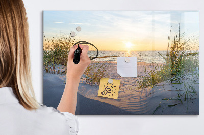 Tablica magnetyczna z pisakiem Zachód słońca na plaży
