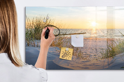Tablica magnetyczna z pisakiem Zachód słońca na plaży