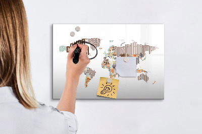 Tablica magnetyczna z pisakiem Mapa kolorowe litery