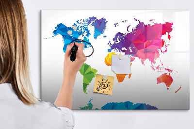 Tablica magnetyczna z pisakiem Abstrakcyjna mapa świata