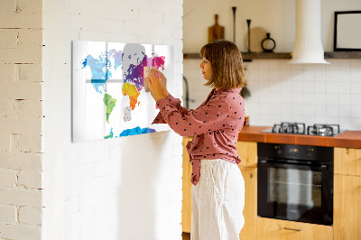 Tablica magnetyczna z pisakiem Abstrakcyjna mapa świata