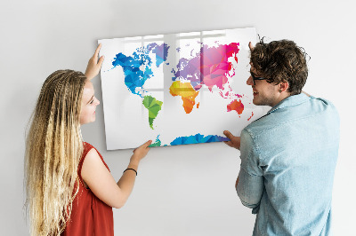 Tablica magnetyczna z pisakiem Abstrakcyjna mapa świata