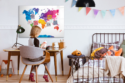 Tablica magnetyczna z pisakiem Abstrakcyjna mapa świata