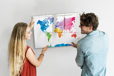 Tablica magnetyczna z pisakiem Abstrakcyjna mapa świata