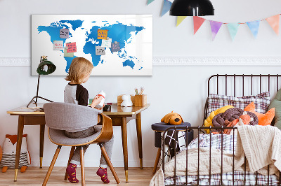 Tablica magnetyczna z pisakiem Mapa świata