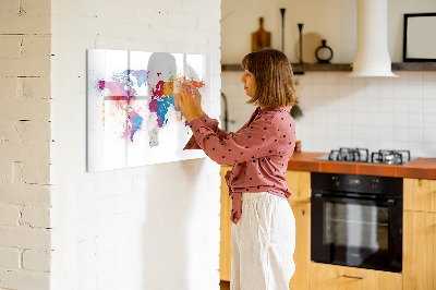 Tablica magnetyczna z pisakiem Mapa świata