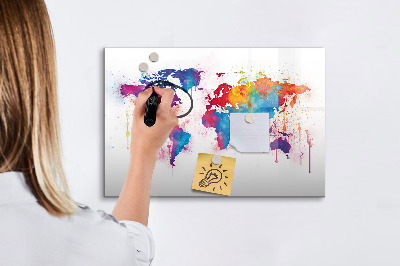 Tablica magnetyczna z pisakiem Mapa świata