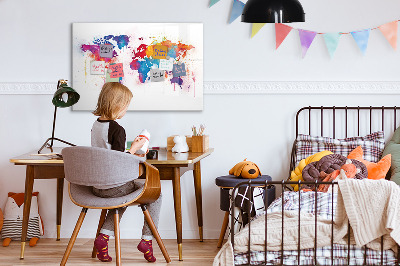 Tablica magnetyczna z pisakiem Mapa świata