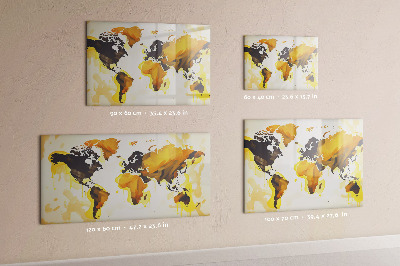 Tablica magnetyczna z pisakiem Mapa świata abstrakcja