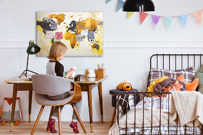 Tablica magnetyczna z pisakiem Mapa świata abstrakcja