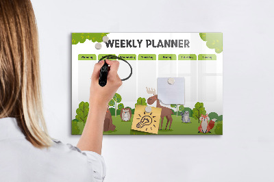 Tablica magnetyczna z pisakiem Plan lekcji