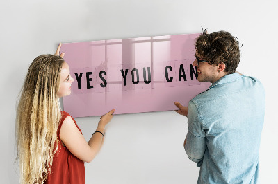 Tablica magnetyczna z pisakiem Yes you can
