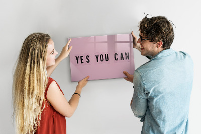 Tablica magnetyczna z pisakiem Yes you can